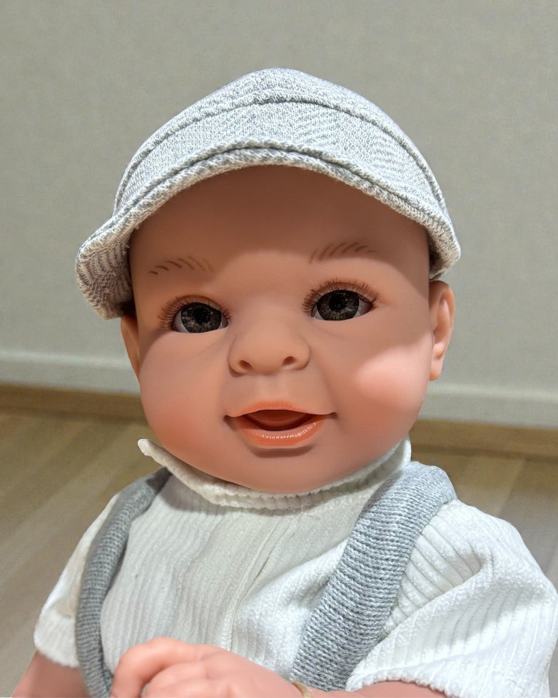 Anatomically correct 18" baby doll handmade in Spain with movable limbs and realistic features