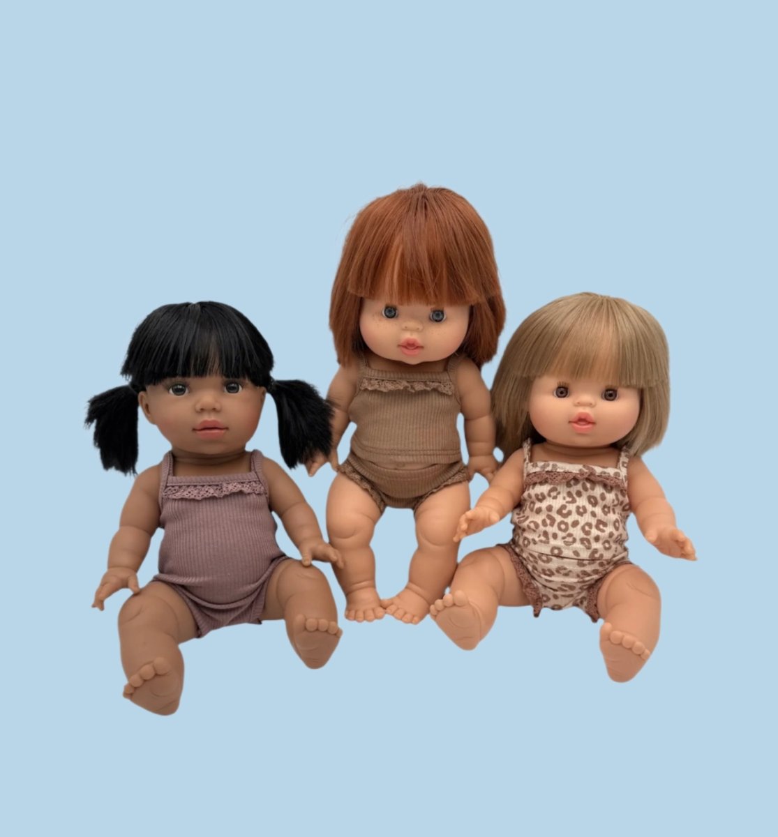 Traditional baby doll clothes with modern touches
