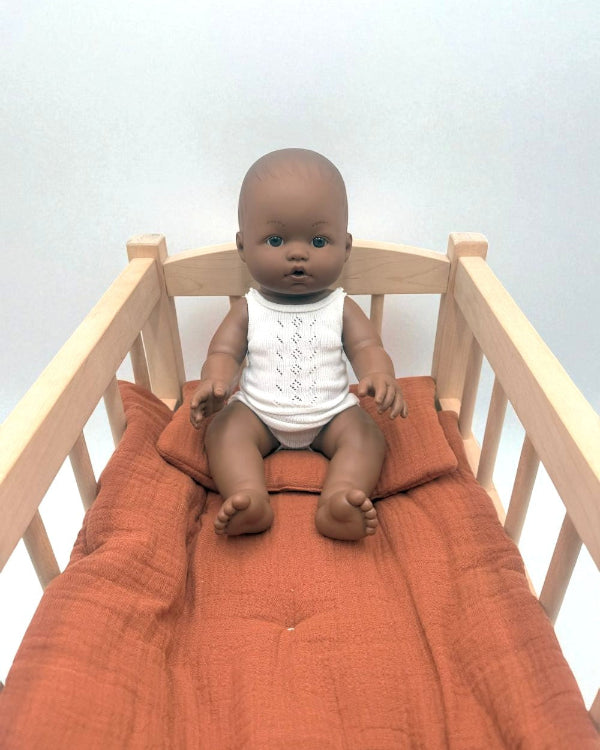 Cairo doll's detailed features showcasing premium European craftsmanship
