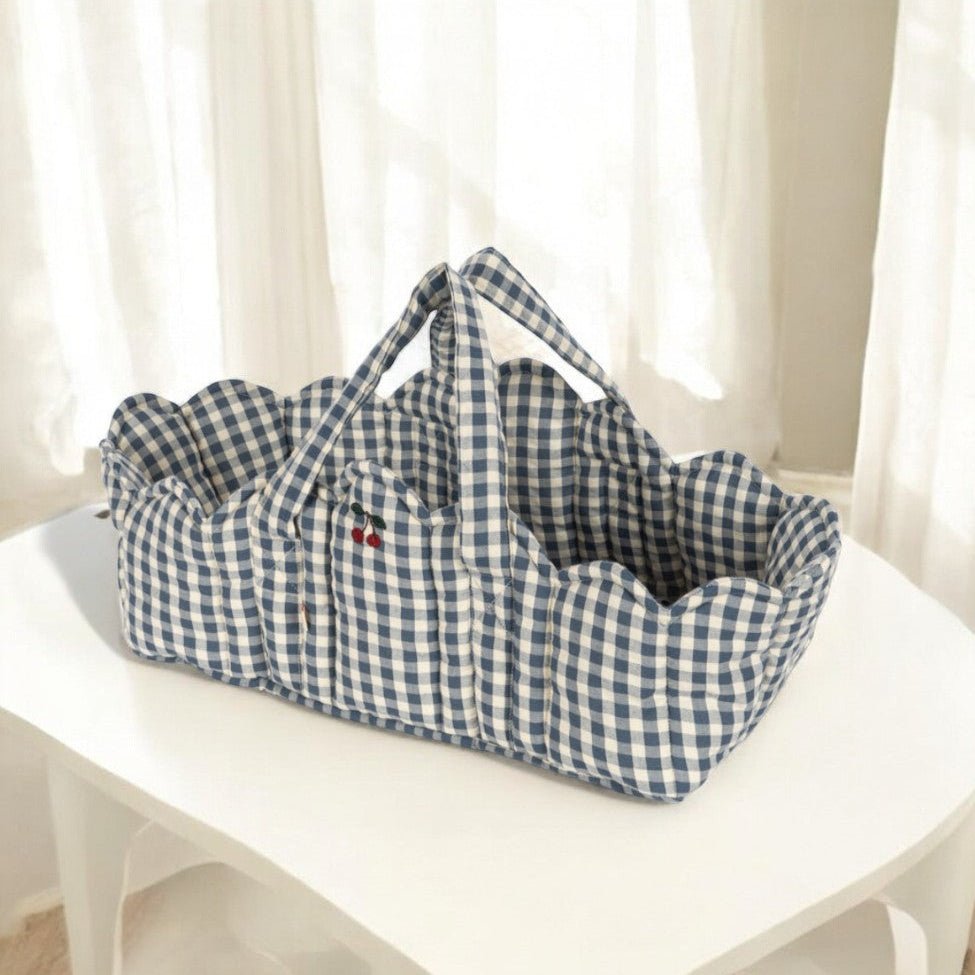 Baby doll bassinet promoting nurturing skills through pretend play