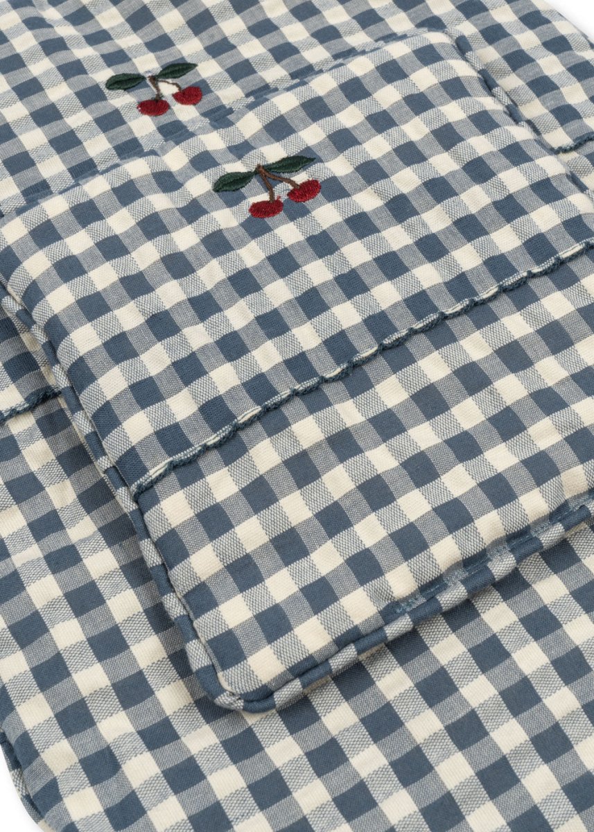 Soft doll accessories featuring plush pillow and matching blanket set