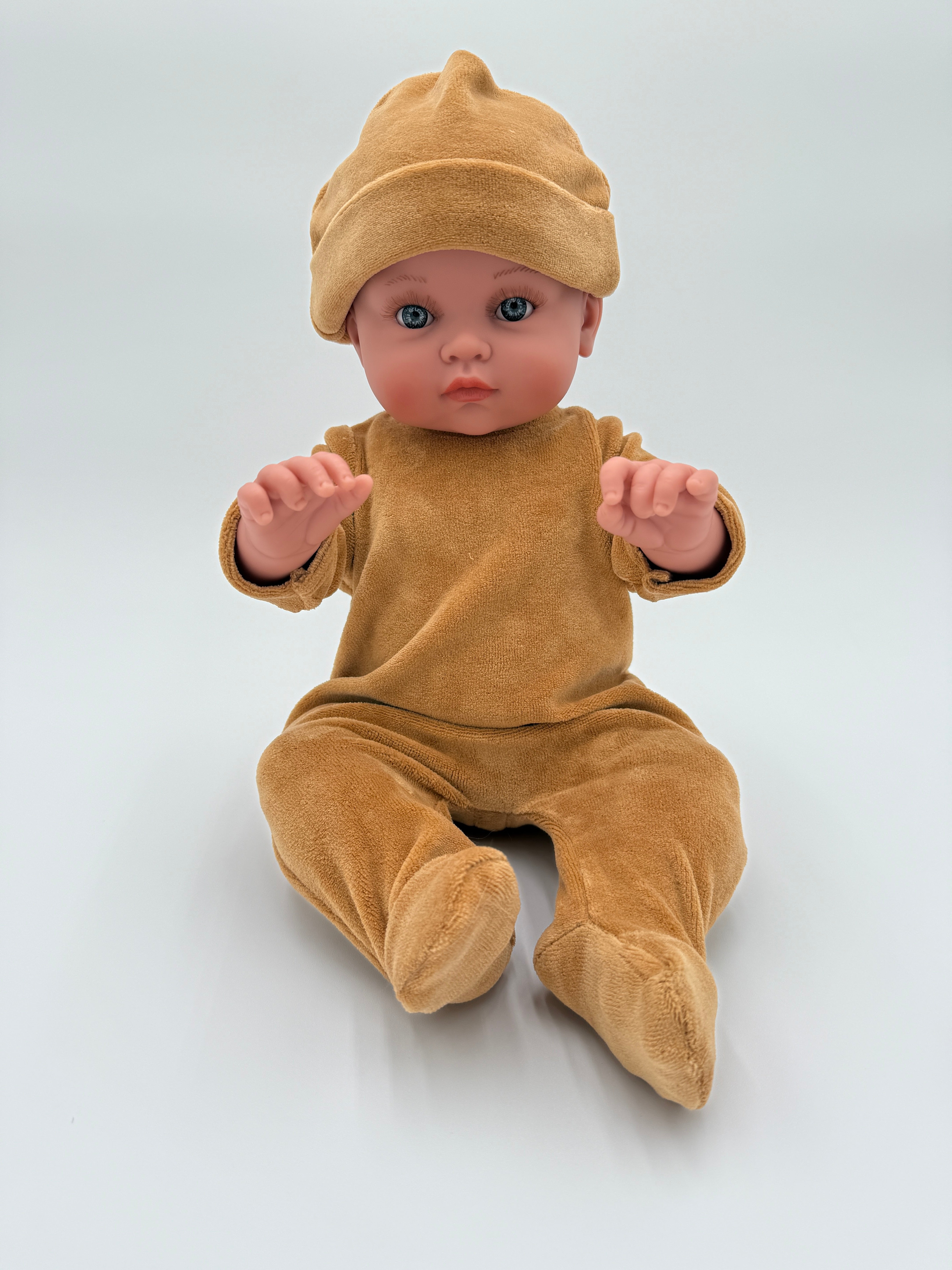Camel velvet pajama set