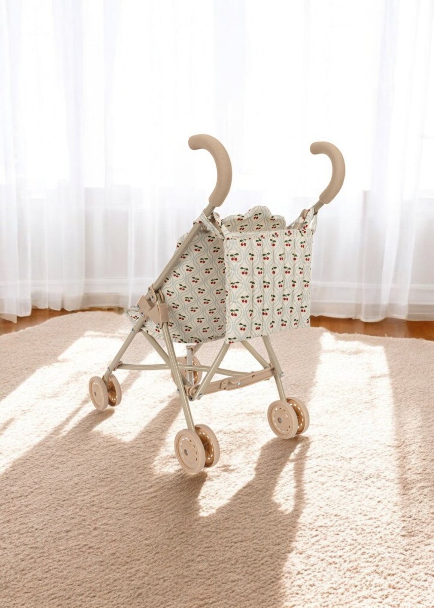 Cherry Motif Baby Doll Stroller in the Playroom