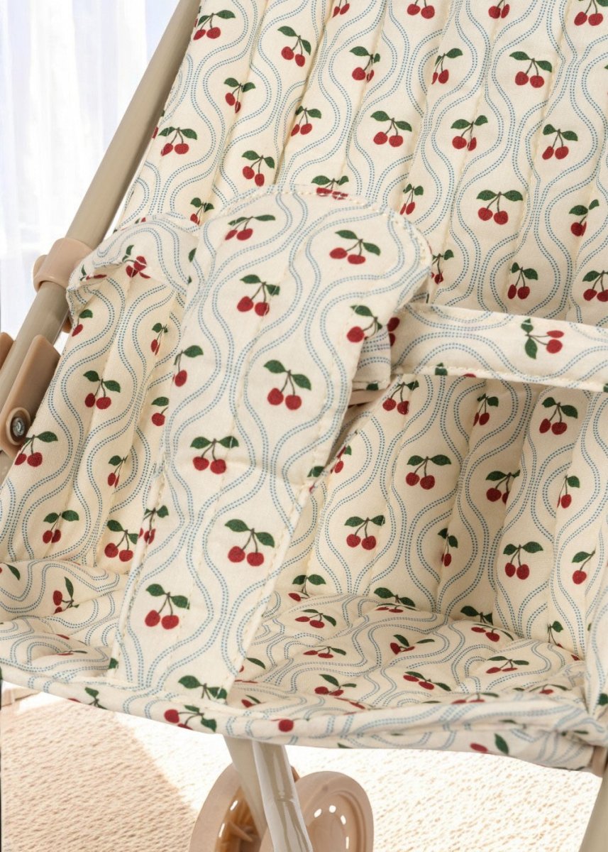 Cherry Motif Baby Doll Stroller in the Playroom