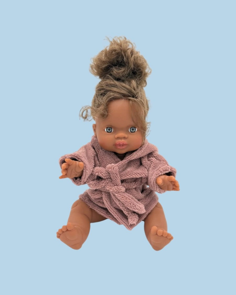 Doll clothing supporting emotional expression play