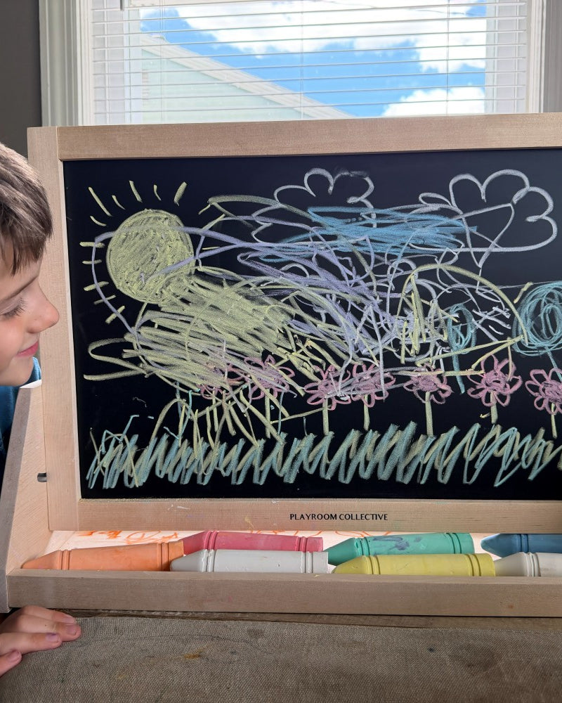 Child on easel