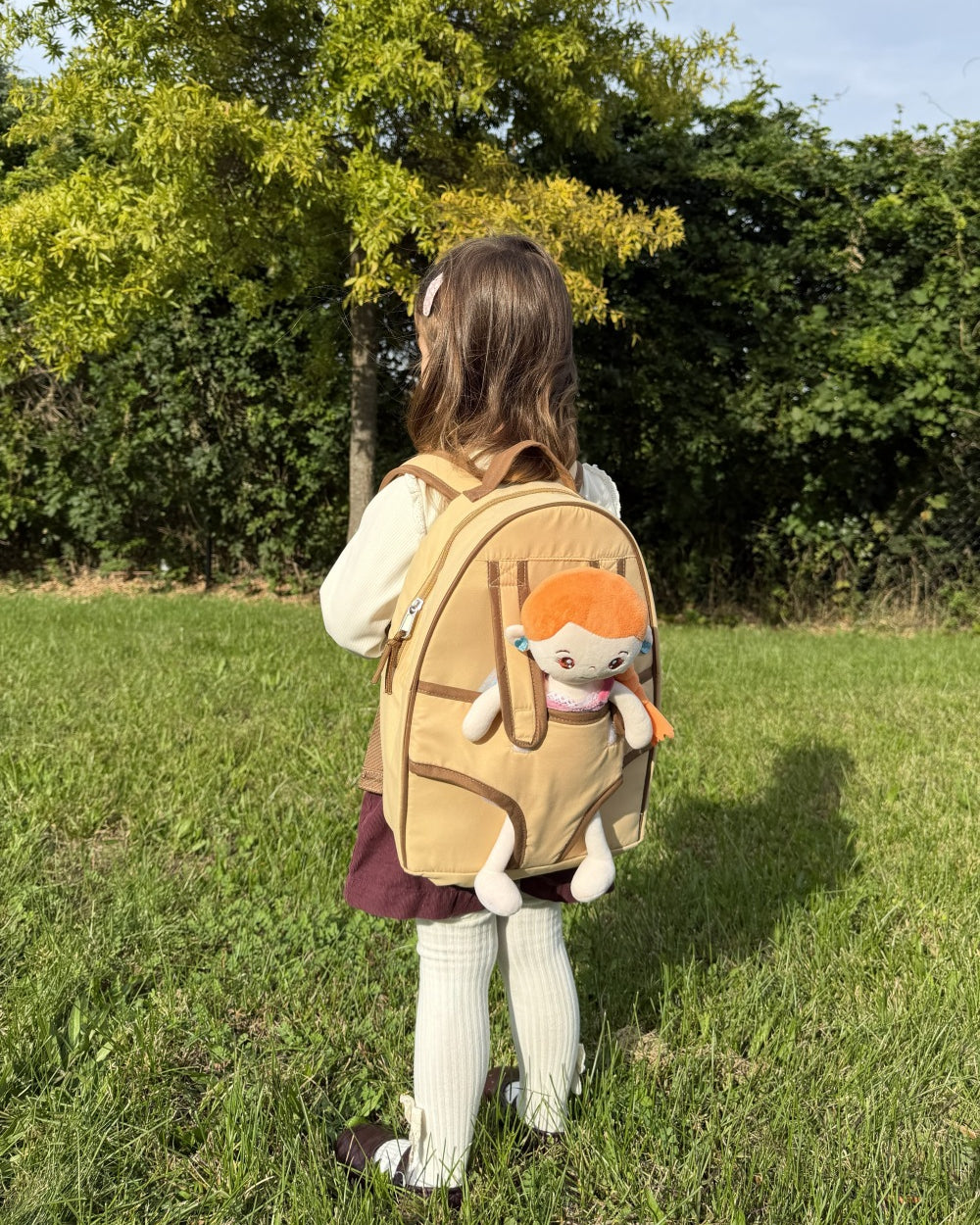 Child wearing the little carrier
