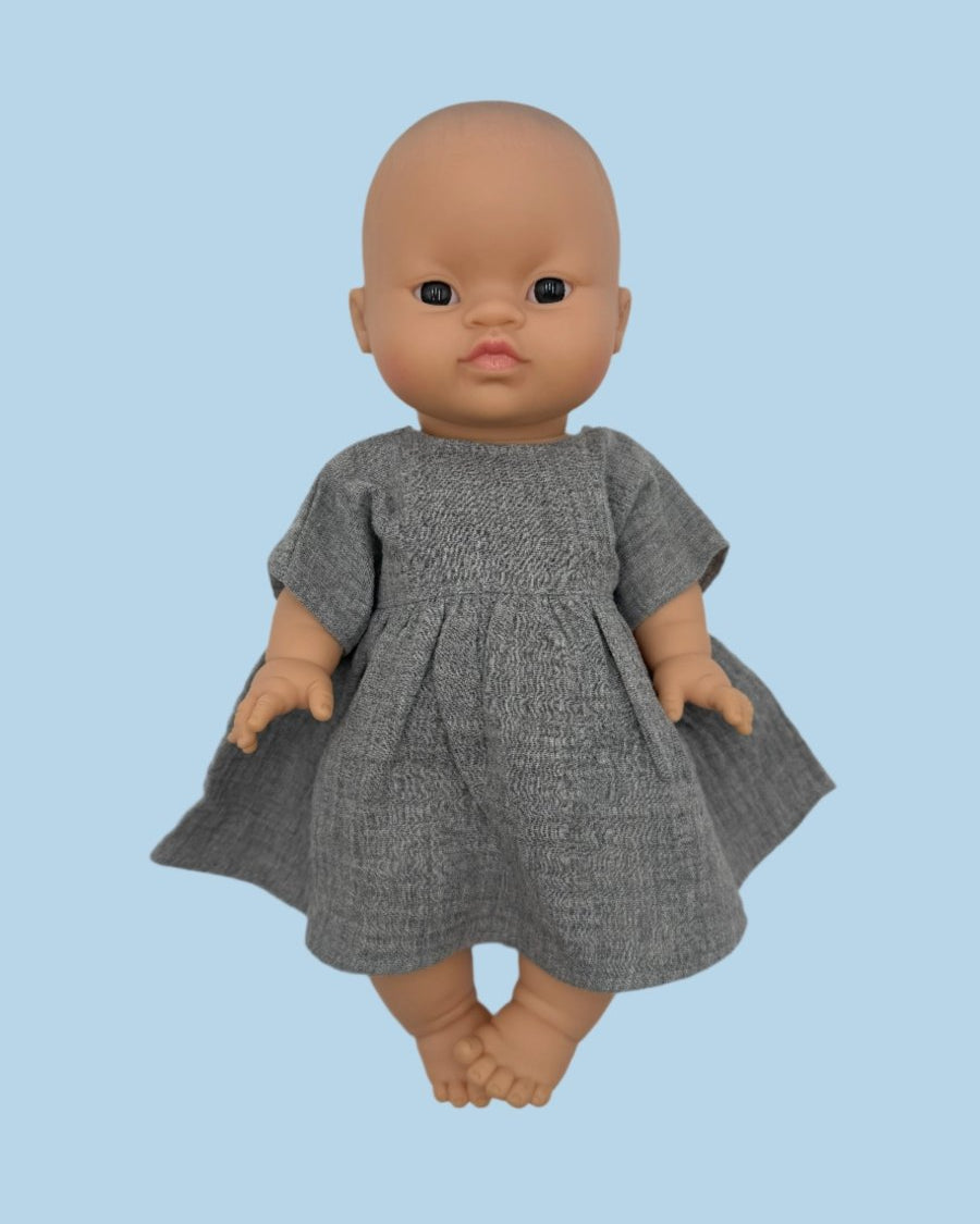 Soft textured baby dolls clothes for sensory play