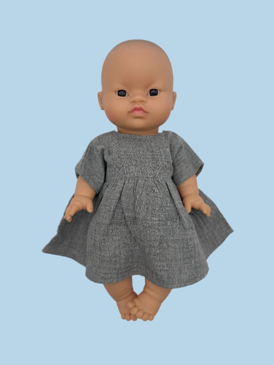 Soft textured baby dolls clothes for sensory play