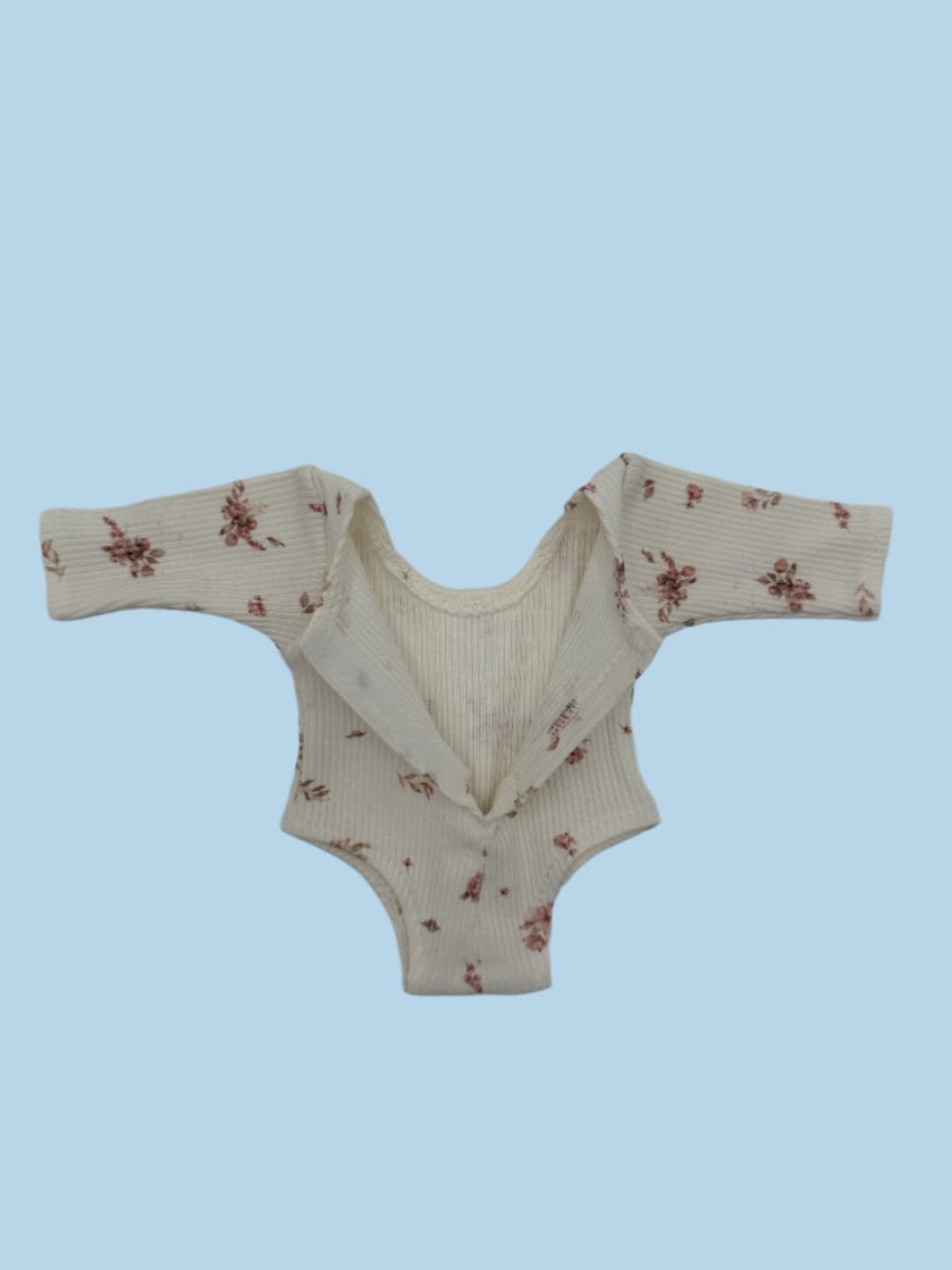 Cotton doll bodysuit meadow mist pattern with coordinating tulle tutu