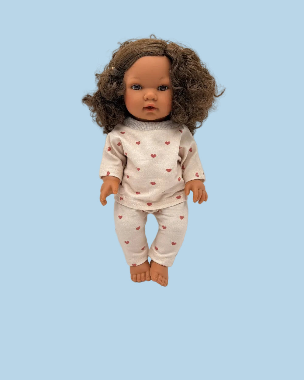 OEKO-TEX cotton doll outfit showing pull-over sweatshirt and elastic waist pants