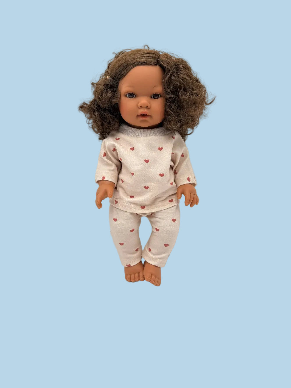 OEKO-TEX cotton doll outfit showing pull-over sweatshirt and elastic waist pants