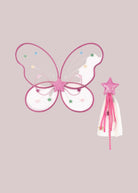 Evening Sand fairy wings and star wand costume set for imaginative pretend play