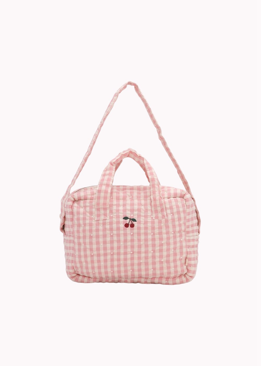 Doll Diaper Bag Powder Pink Check