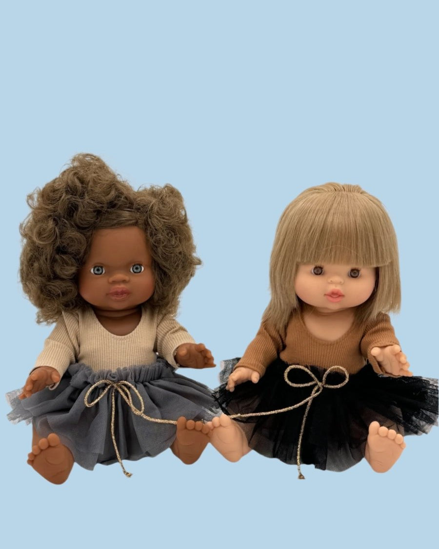Celebration-ready doll clothes with decorative elements