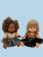 Celebration-ready doll clothes with decorative elements