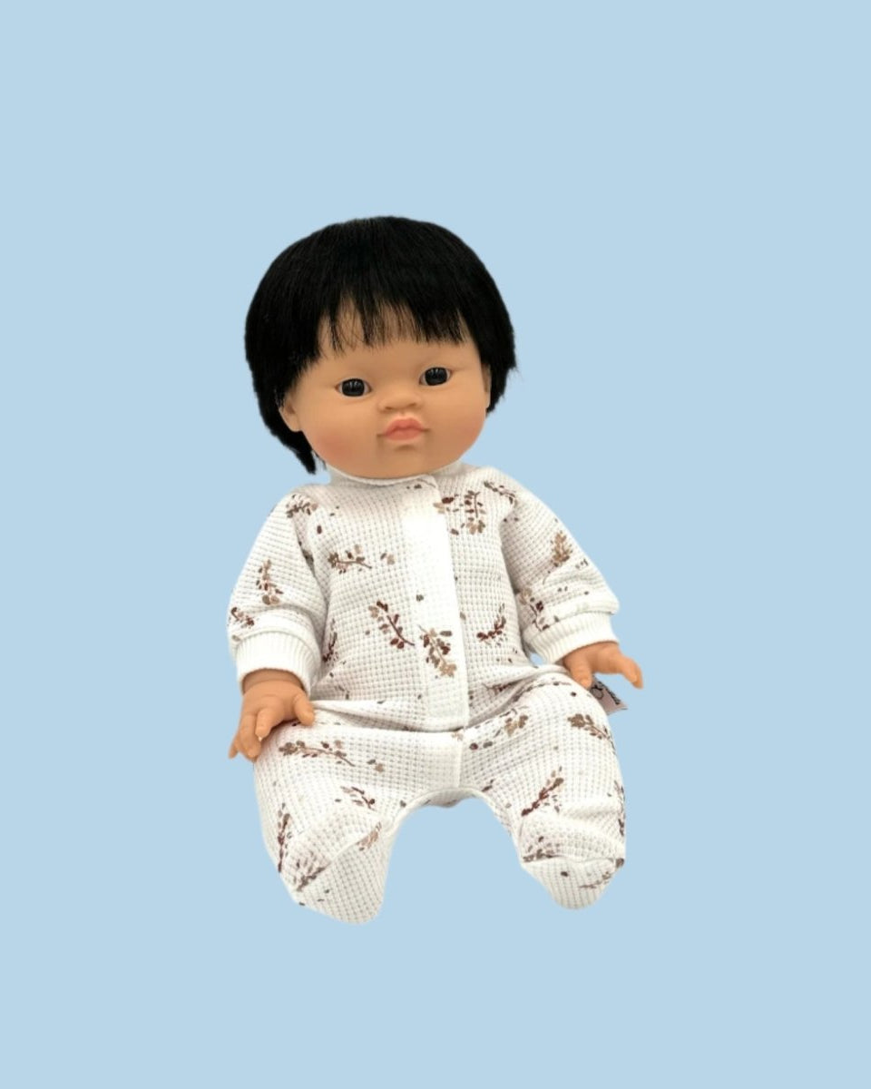 Fall festival doll clothing with leaf patterns