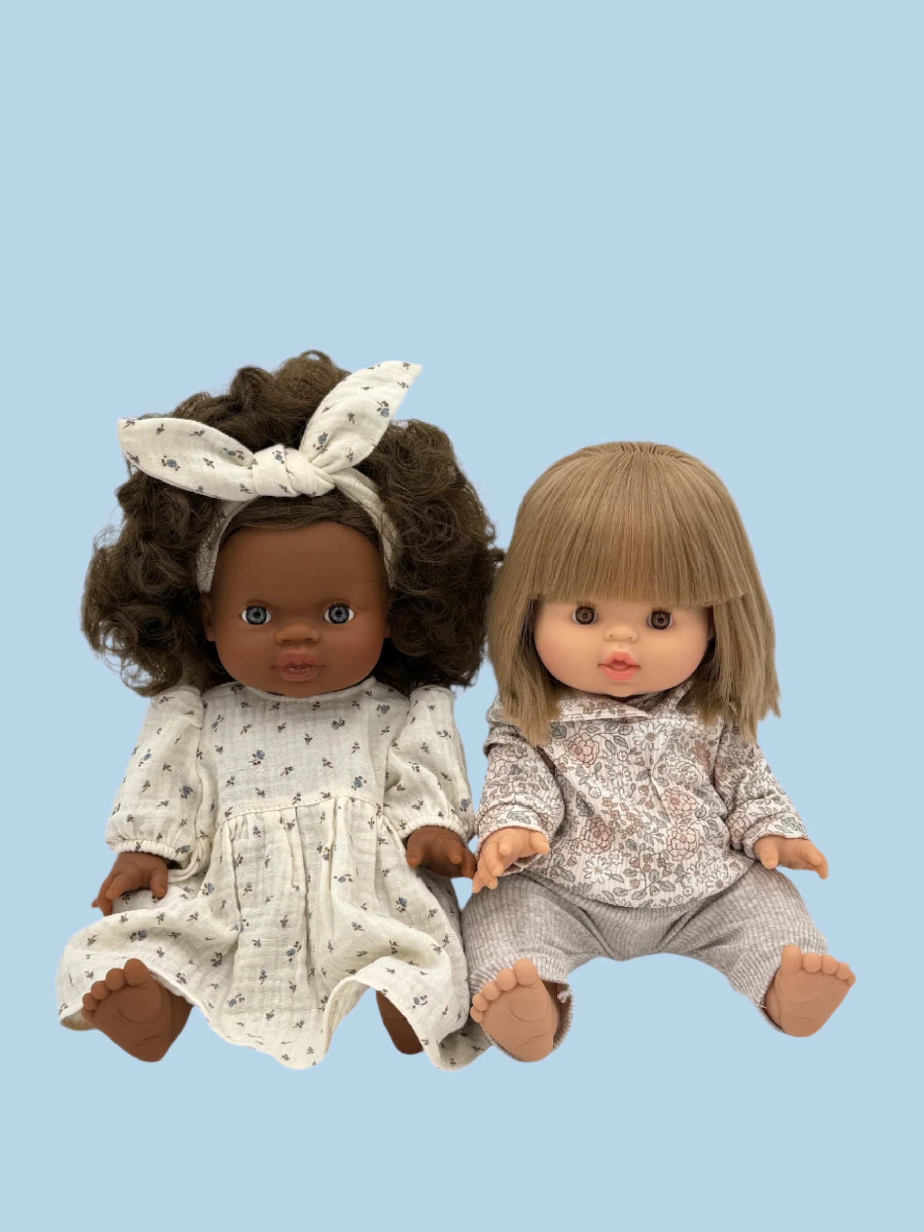 Vintage-inspired ruffled doll clothes for baby dolls