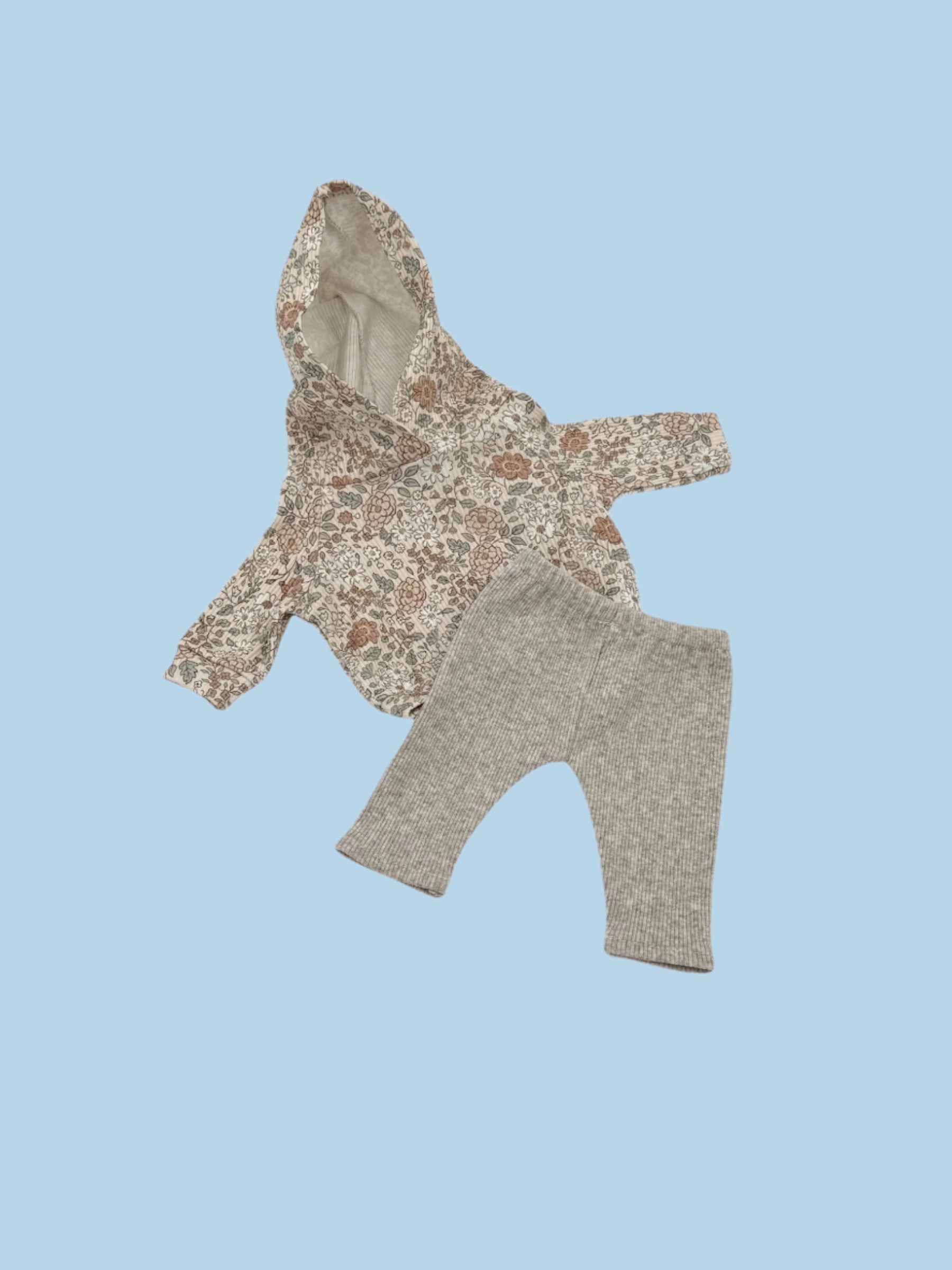 English garden doll clothes with floral embroidery