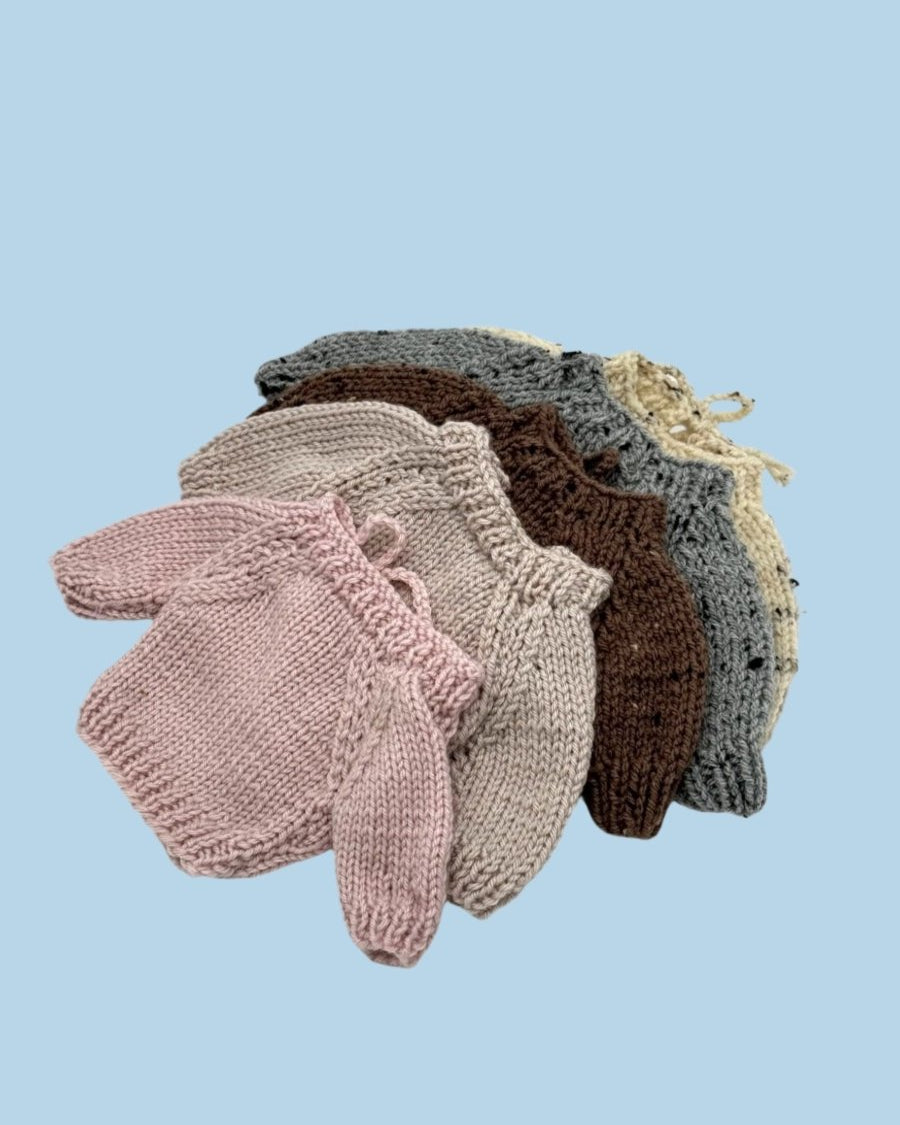 Abstract-patterned baby doll clothes for modern look