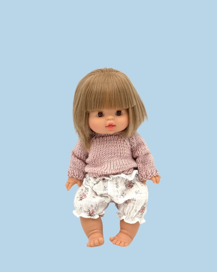 Greek island doll clothing in blue and white
