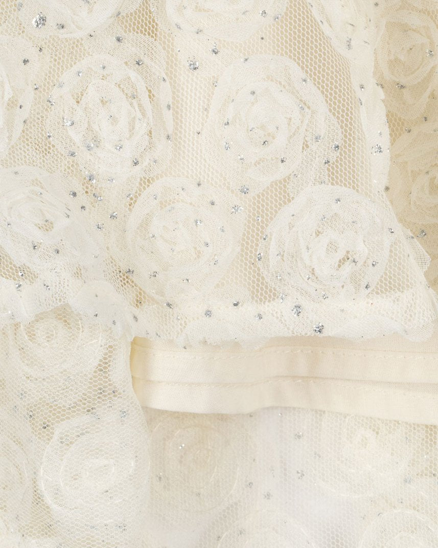 toddler wedding dress close up