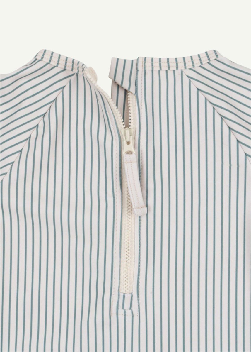 long sleeve striped swimsuit for toddlers