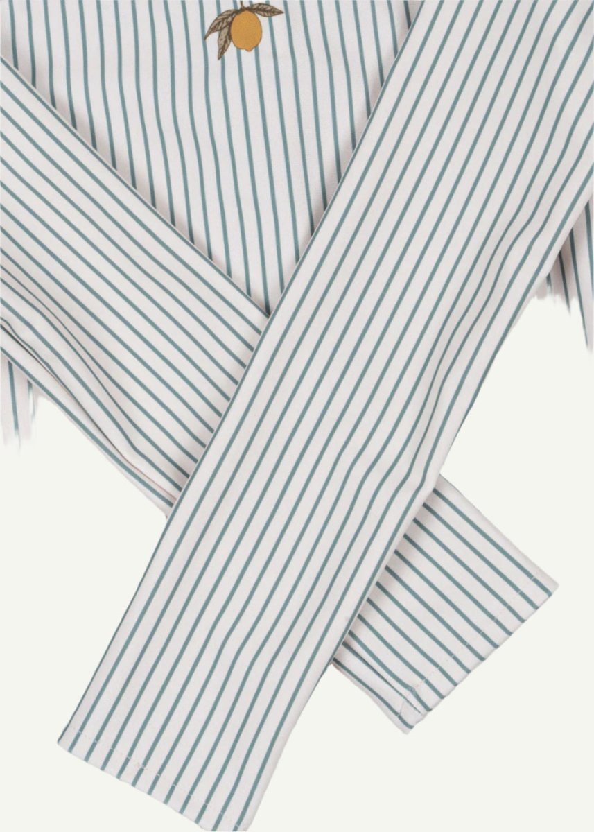 long sleeve striped swimsuit for toddlers