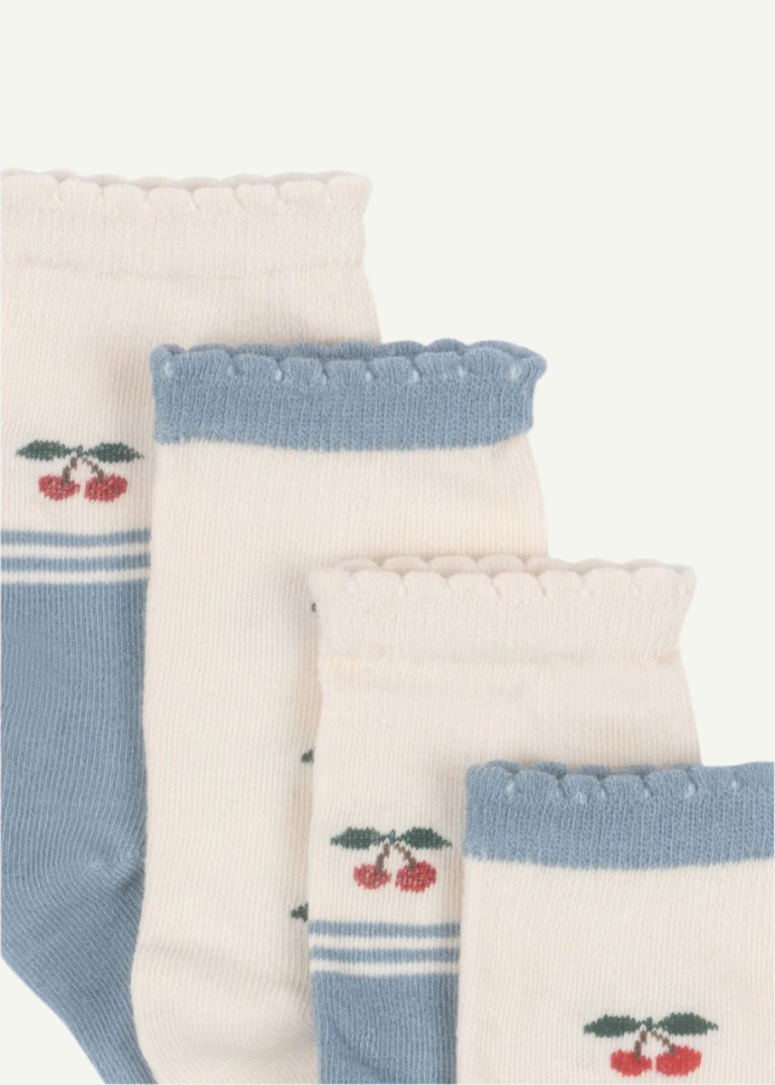 cherry pattern socks for little girls