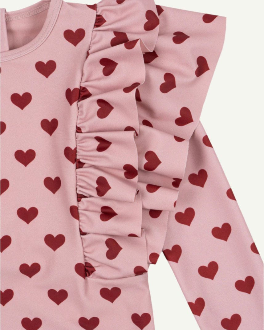 Swimsuit for toddlers with hearts