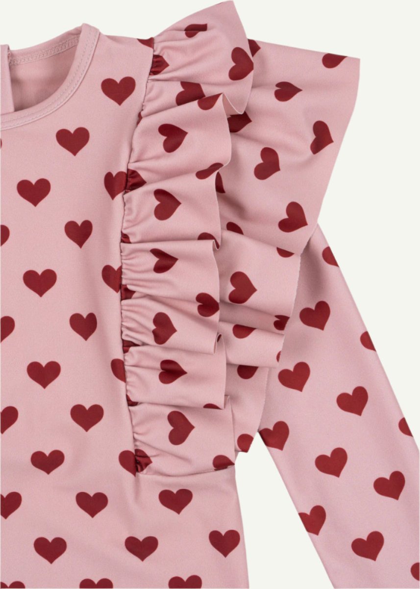Swimsuit for toddlers with hearts