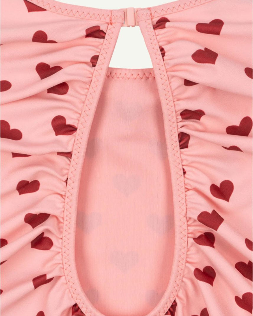 Heart design swimsuit for girls