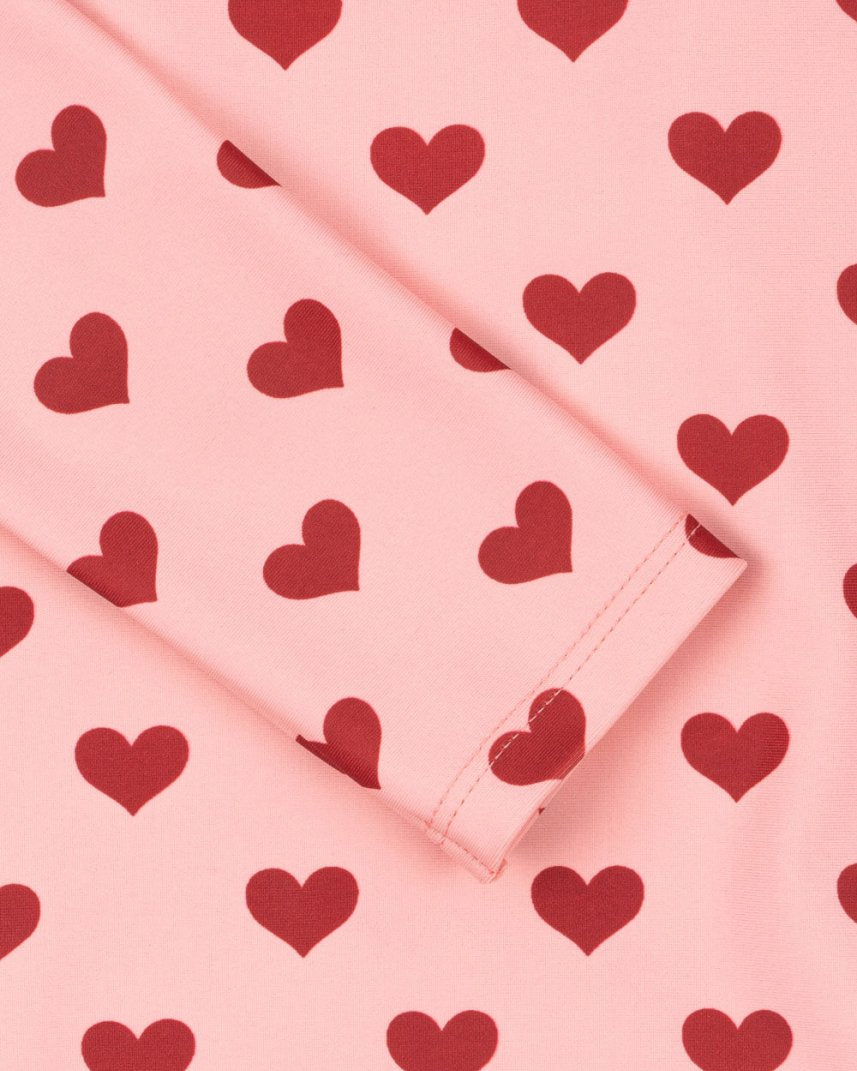 Onesie swimsuit with hearts