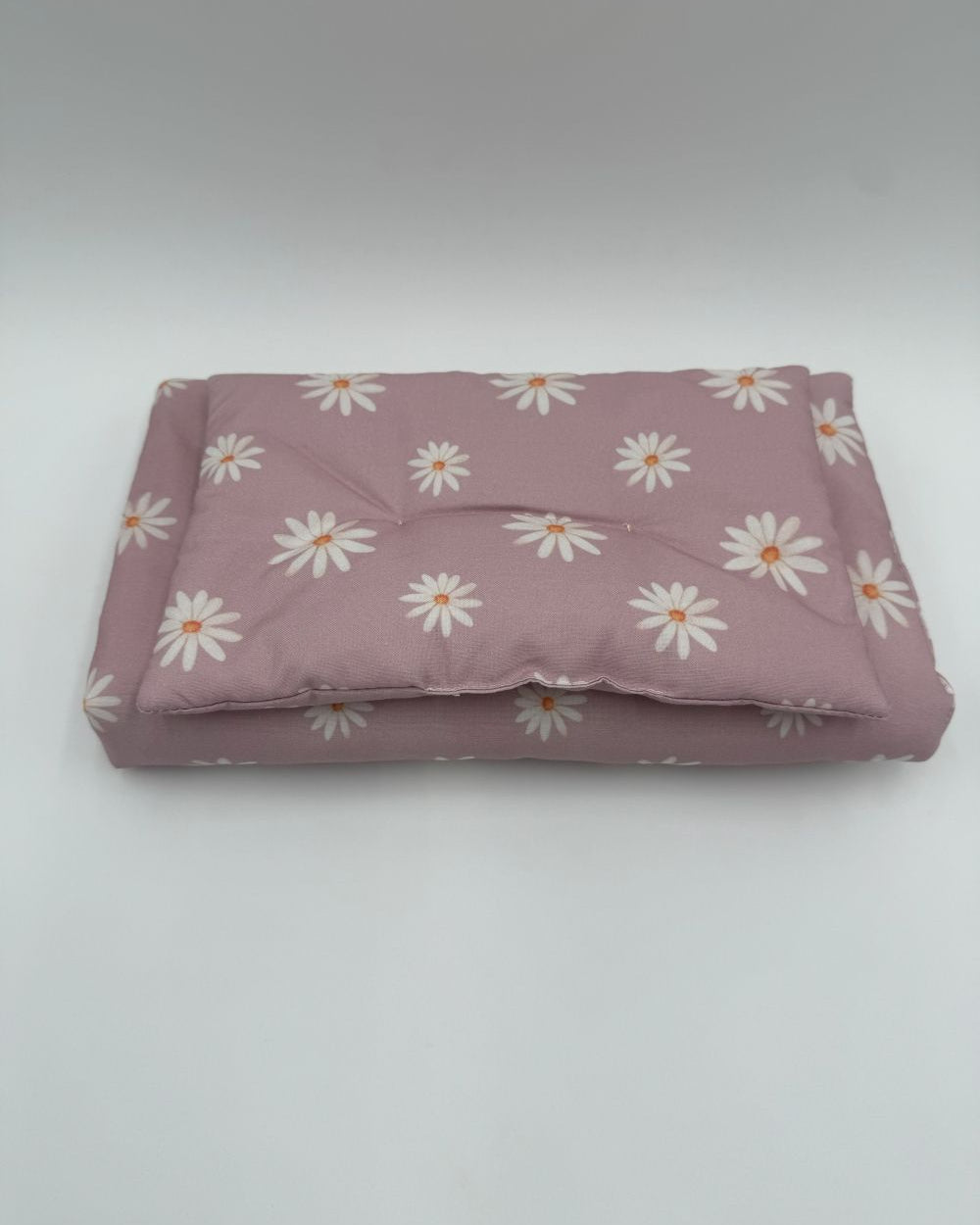 Cotton doll bedding daisy dreams lavender print pillow blanket wooden cradle
