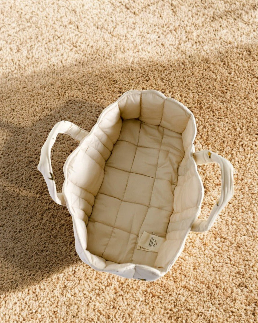 Doll accessories collection featuring detailed miniature baby bassinet
