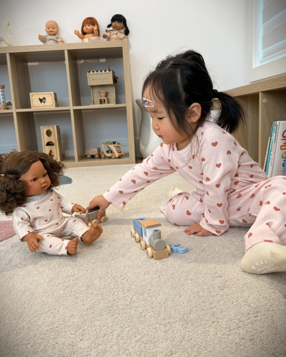 Year-round hearts collection doll clothes sophisticated mauve taupe coordinating set