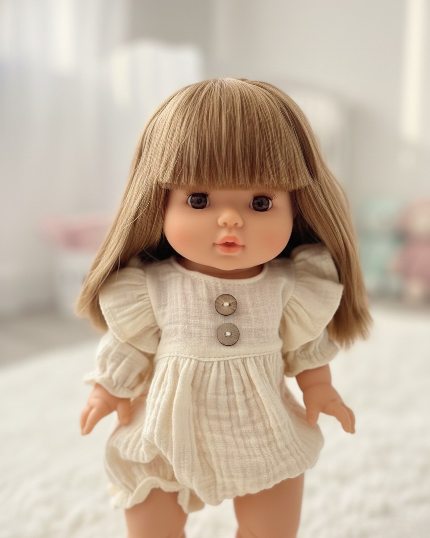 Nina doll long blonde hair perfect for braiding styling and hair accessory play