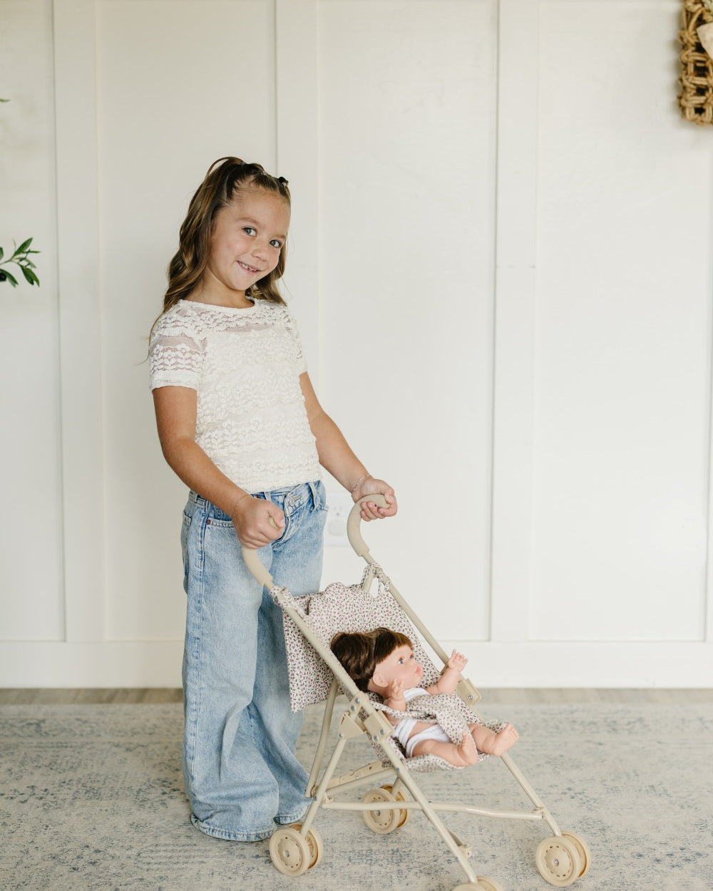 Older Girl with Doll Stroller