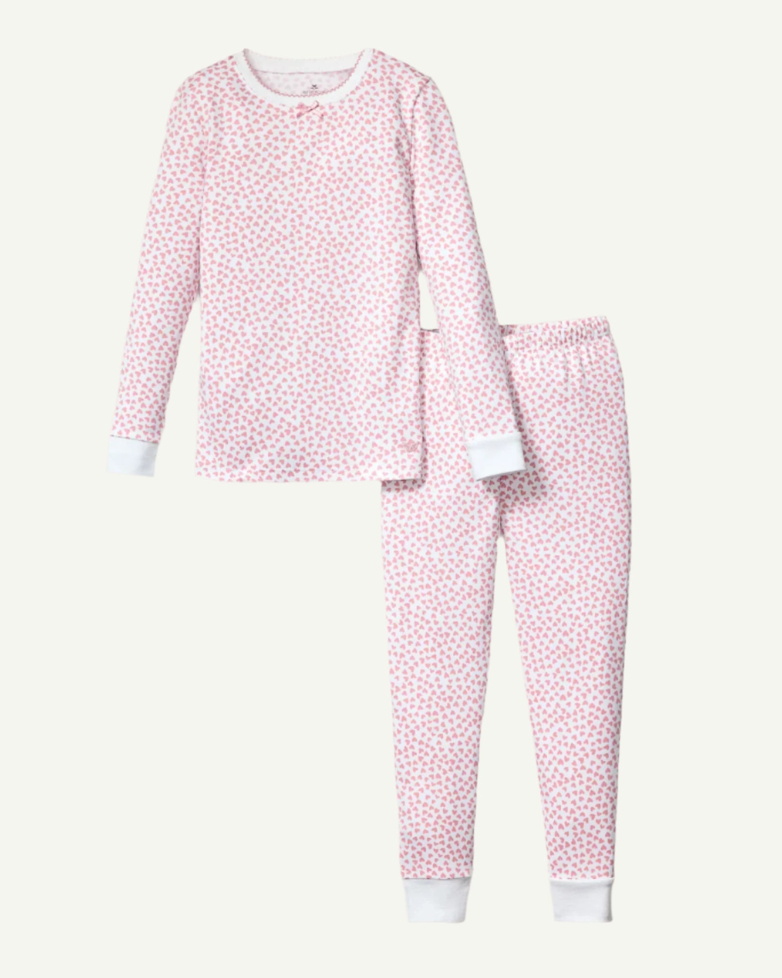 Snug-fit pajamas for kids with ribbed cuffs