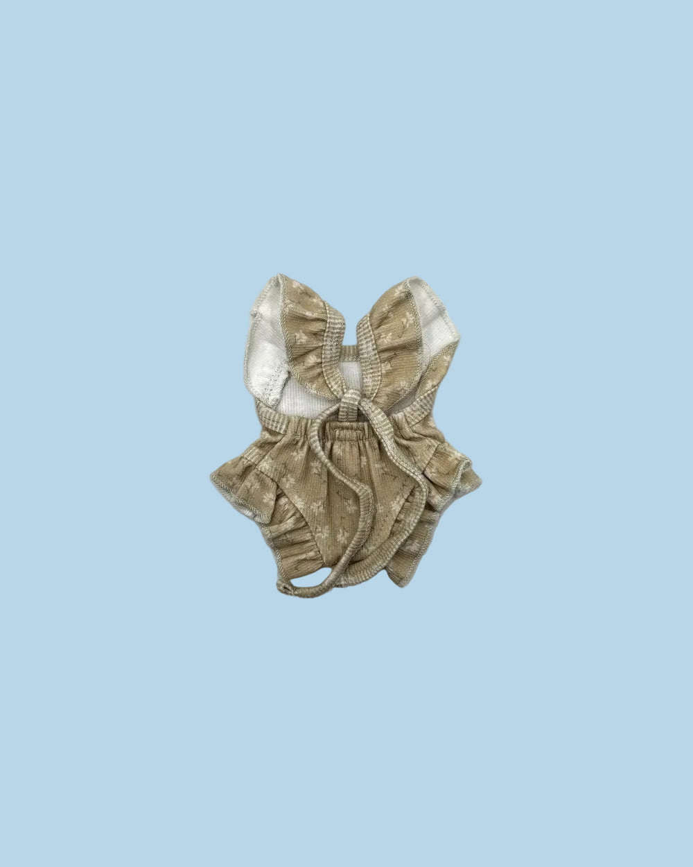 Ruffle Romper Sage Flowers 4