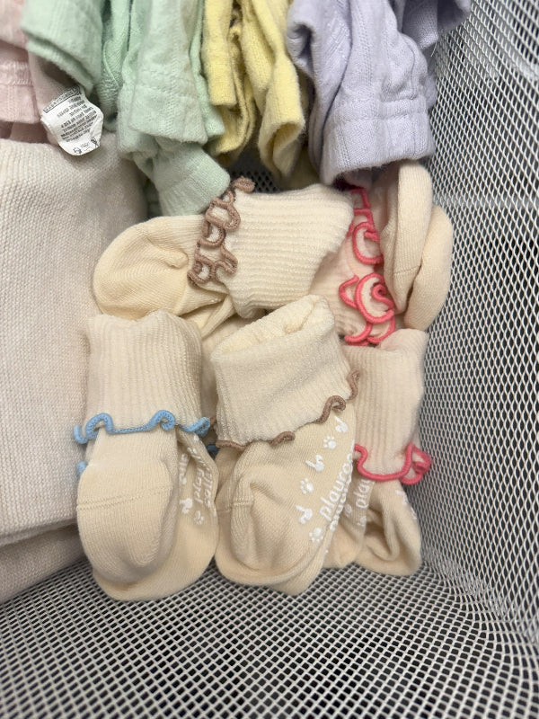 Non-slip indoor play socks for toddlers ages 2-5 in three colors