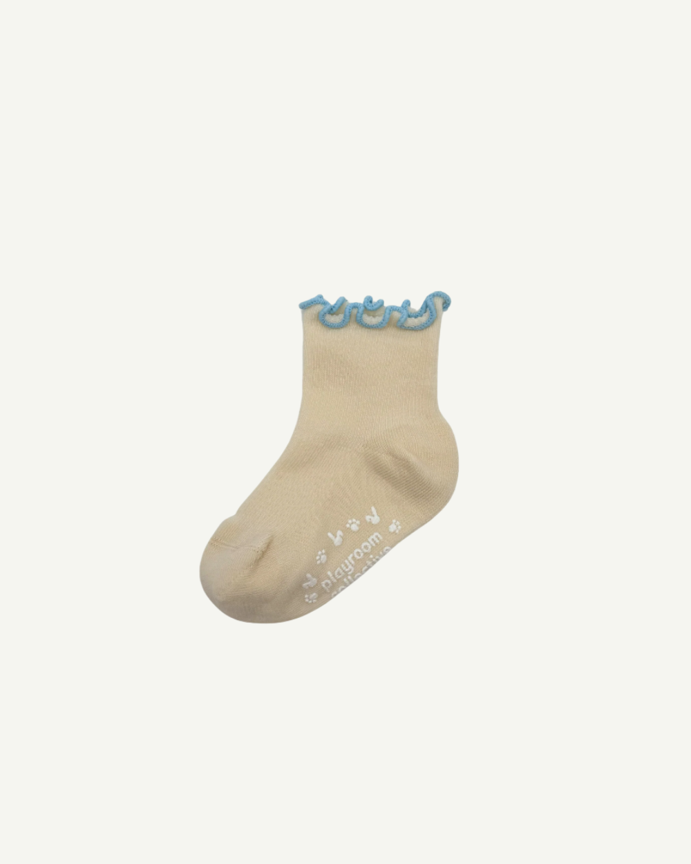 Skydream blue quarter-height socks with anti-slip bottoms for indoor play