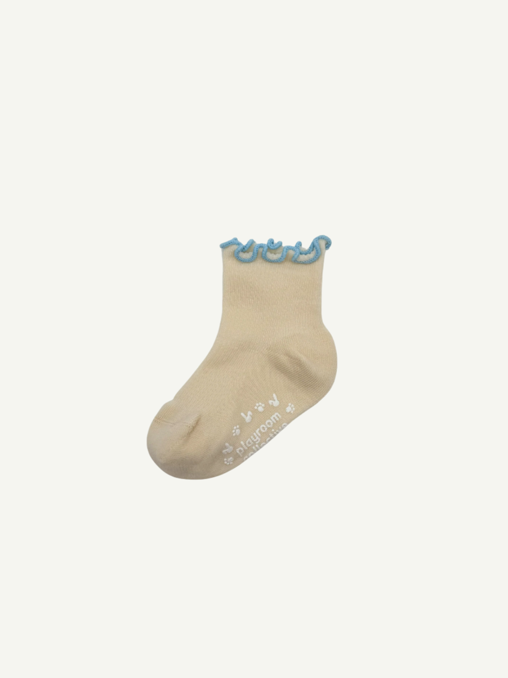 Skydream blue quarter-height socks with anti-slip bottoms for indoor play
