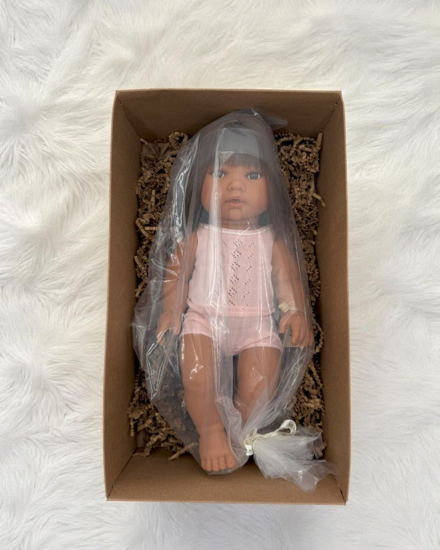 Baby dolls for toddlers Savannah with diverse skin tone and straight hair for meaningful pretend play