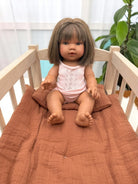 Realistic doll Savannah with straight brown hair and beautiful complexion for toddlers nurturing play
