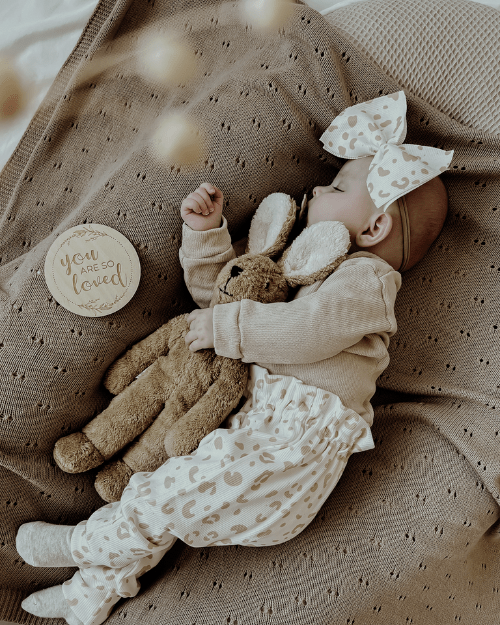 Sustainable heirloom-quality beige rabbit toy from Senger Naturwelt collection