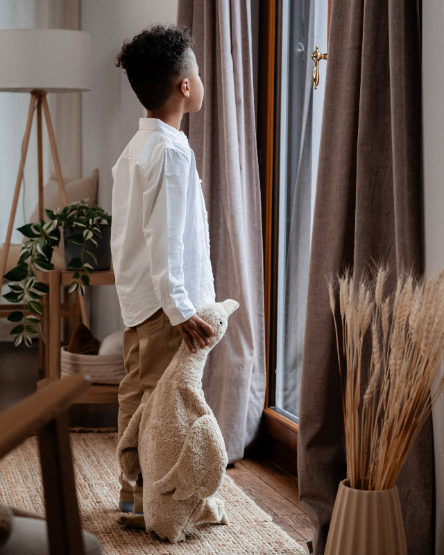 GOTS certified organic Senger goose in cream tone for non-toxic nursery decor