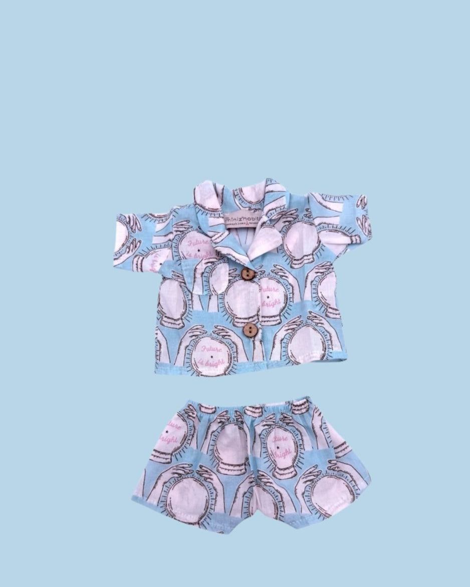 Doll clothes and carrier matching set