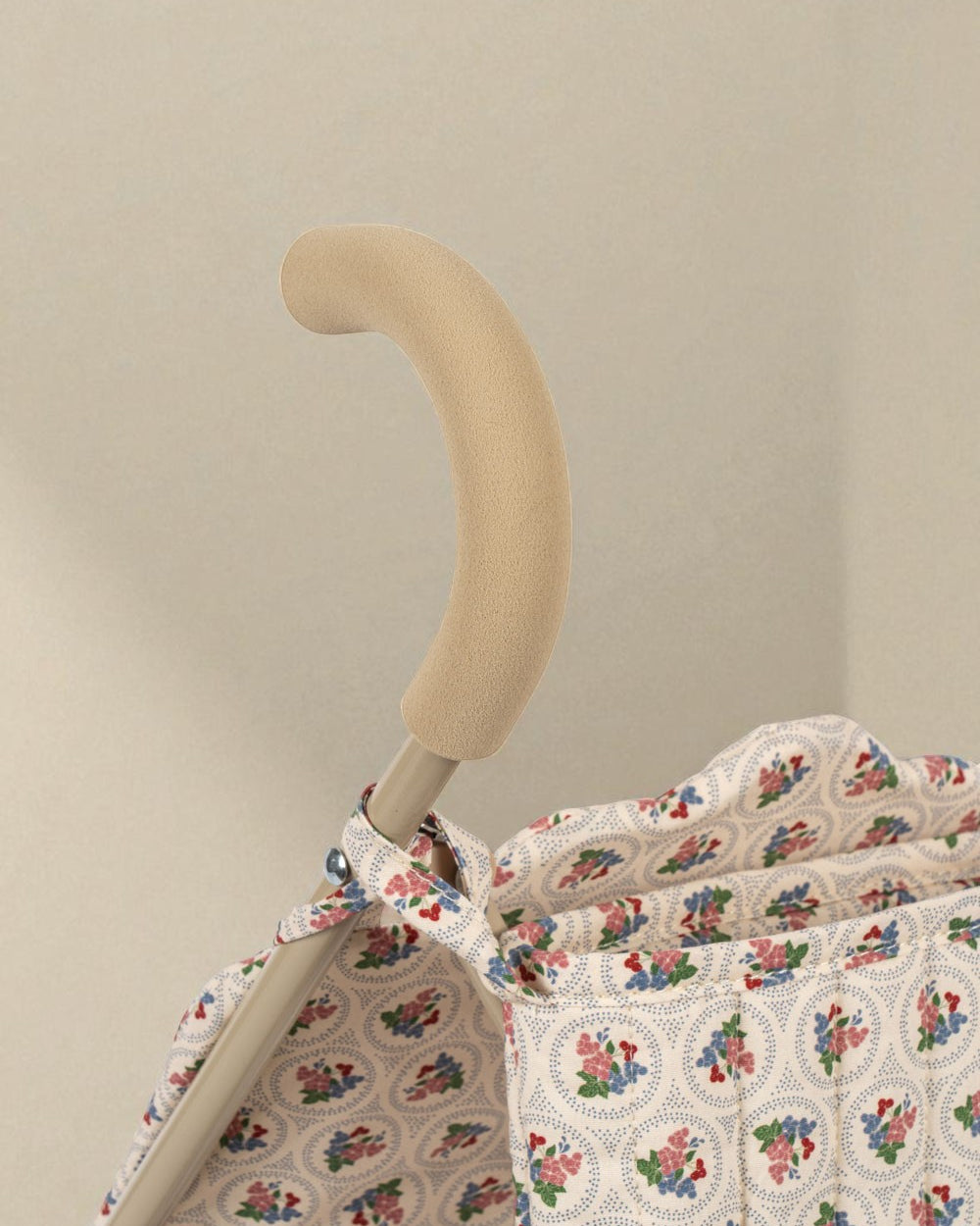 European-style doll pushchair in Verona Blues coordinating with diaper bag and dress collection