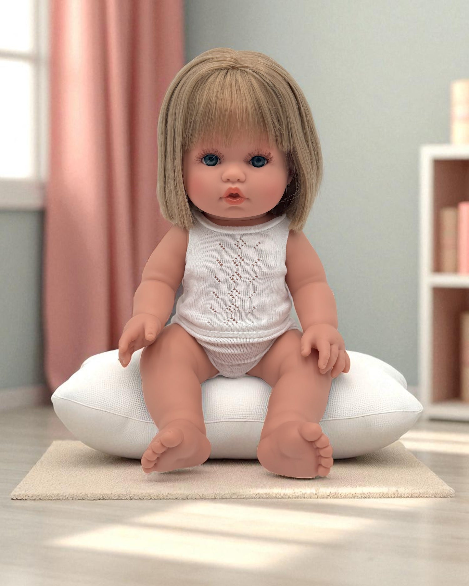 Vienna doll's lifelike expression and realistic facial features